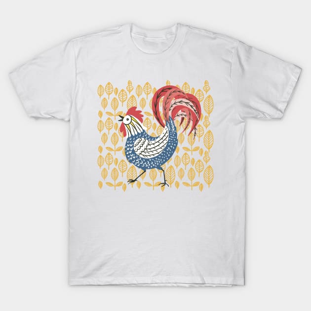 Chicken Rooster Pattern T-Shirt by SWON Design